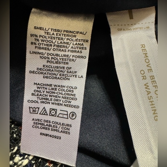 Loft Petites Cropped Tweed Jacket Size MP - Picture 11 of 11